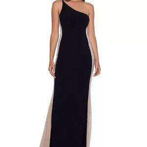 Nordstrom Colorblock One-Shoulder Gown